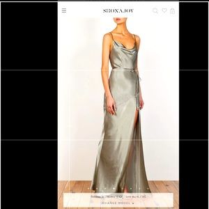 NWT Shona Joy La Lune Bias Cowl Maxi Dress in Sage - Size 6